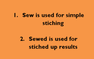 a closer look at the past tense of sew