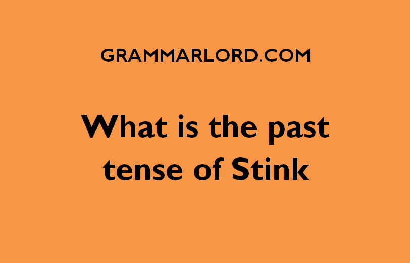 what is the past tense of stink